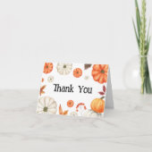 Fall Baby Shower Thank You Card サンキューカード (正面)