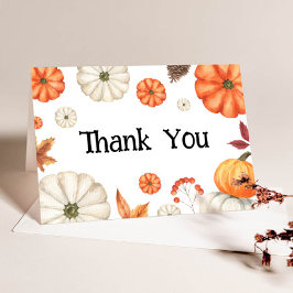 Fall Baby Shower Thank You Card サンキューカード