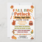 Fall BBQ Potluck Invitation Card 招待状 (正面)