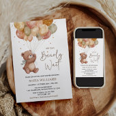 Fall Bearly Wait ベビーシャワー（性別不問） 招待状