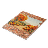 Fall Beautiful Modern Happy Thanksgiving タイル (側面)