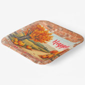 Fall Beautiful Modern Happy Thanksgiving ペーパープレート (傾斜あり)