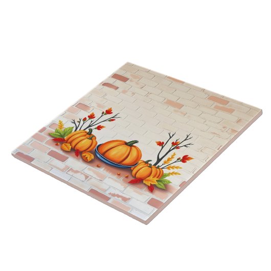 Fall Beautiful Popular Happy Thanksgiving タイル (側面)