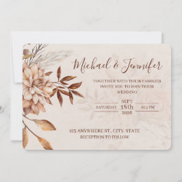 Fall Beauty Wedding Invitations  招待状