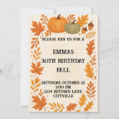 Fall Birthday 招待状 (正面)