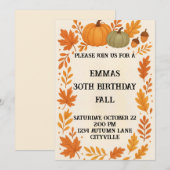 Fall Birthday 招待状 (正面/裏面)