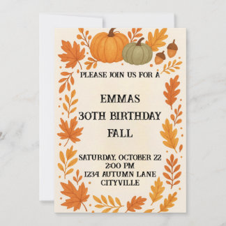 Fall Birthday 招待状