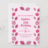 Fall Birthday Party Invitation 招待状 (正面)