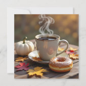 Fall Blessings, Warm Coffee and a Donut カード (正面)