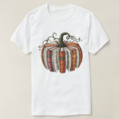 Fall Book Pumpkin, Cozy Autumn Reading Tシャツ (デザイン正面)