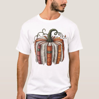 Fall Book Pumpkin, Cozy Autumn Reading Tシャツ