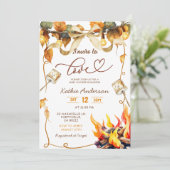 Fall Bow Coquette s'more to love baby shower 招待状 (スタンド正面)