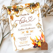 Fall Bow Coquette s'more to love baby shower  招待状