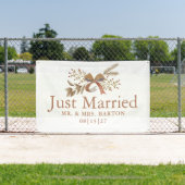 Fall Bow Just Married Car Banner 横断幕 (インサイチュ)