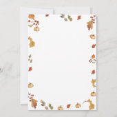 Fall Bow Oh what Fun! Turkey 1st Birthday Leaves 招待状 (裏面)