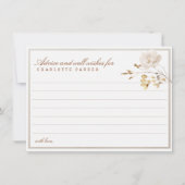 Fall Bridal Shower Advice & Wishes Card 招待状 (正面)