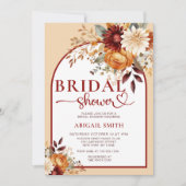 FALL BRIDAL SHOWER FLORAL ARCH  招待状 (正面)