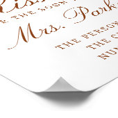 Fall Bridal Shower Kisses Guessing Game Sign ポスター (角)