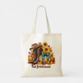 Fall Bridesmaid Tote Bag Gift トートバッグ (裏面)