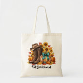 Fall Bridesmaid Tote Bag Gift トートバッグ (正面)