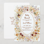 Fall Brunch Baby Shower Invitation 招待状 (正面/裏面)