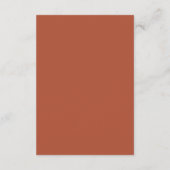 Fall Burgundy & Burnt Orange Sage Florals Wedding エンクロージャーカード (裏面)