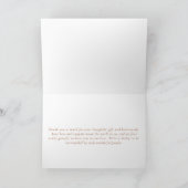 Fall Burgundy Floral Baby Shower Thank you サンキューカード (内部)