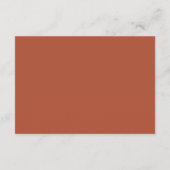Fall Burgundy & Orange Florals Wedding QR Code エンクロージャーカード (裏面)