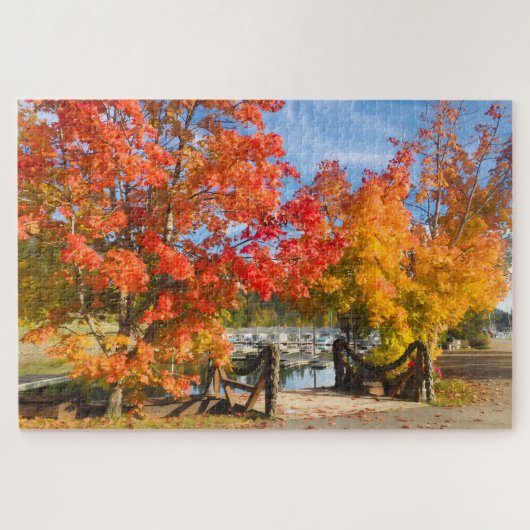 Fall by the Lake 1000 Piece Puzzle ジグソーパズル (横)