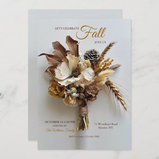 Fall Celebration 招待状 (正面/裏面)