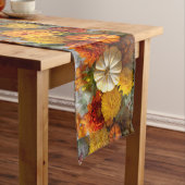 Fall centerpiece of pumpkins and chrysanthemums ロングテーブルランナー (インサイチュ)