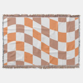 Fall Checkered Fringe Throw Blanket スローブランケット (正面)
