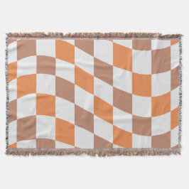 Fall Checkered Fringe Throw Blanket スローブランケット