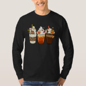 Fall Coffee Drink Orange Pumpkin Thanksgiving Coff Tシャツ (正面)