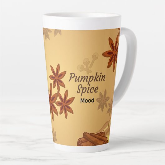 Fall Coffee Mug - "Pumpkin Spice Mood" カフェラテマグ (右アングル)