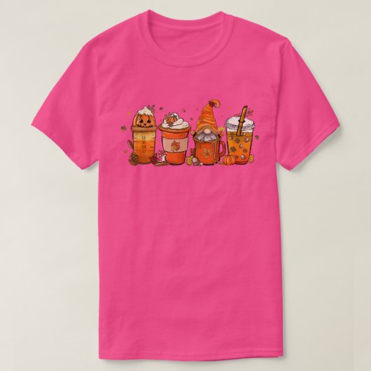 Fall Coffee Pumpkin Spice Latte Iced Warm Cozy Aut Tシャツ (デザイン正面)