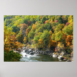 Fall Color at Ohiopyle State Park ポスター