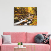 Fall Color Jefferson Brook | White Mountains キャンバスプリント (インサイチュ (リビング))