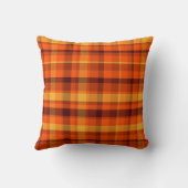 Fall Colors Plaid Pillow クッション (裏面)