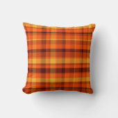 Fall Colors Plaid Pillow クッション (正面)