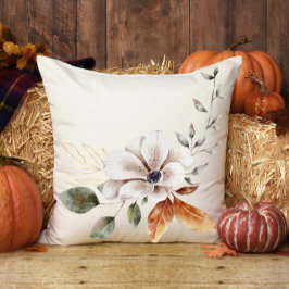 Fall Cottage Magnolia Leaves Thanksgiving クッション