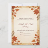 Fall Cottage Wedding  招待状 (正面)