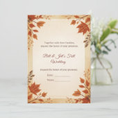 Fall Cottage Wedding  招待状 (スタンド正面)