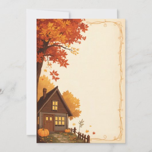 Fall Cottage Wedding  招待状 (裏面)