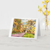 Fall Country Road card カード (黄色い花)