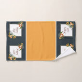 Fall critters and nature with customizable text b バスタオルセット (ハンドタオル)