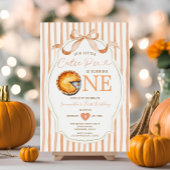 Fall Cutie Pie Bow Ribbon Gingham  Birthday 招待状