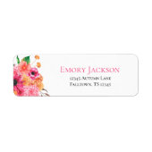 Fall Dahlias Return Address Label ラベル (正面)