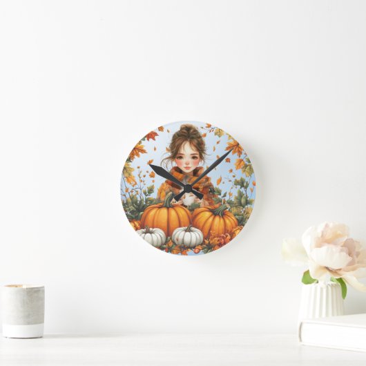 Fall Design Wall Clock ラウンド壁時計 (ホーム)