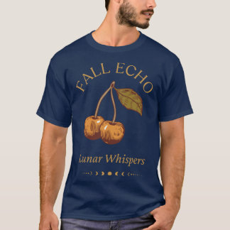 FALL ECHO 月のささやき 秋の響きと月の神秘 Tシャツ